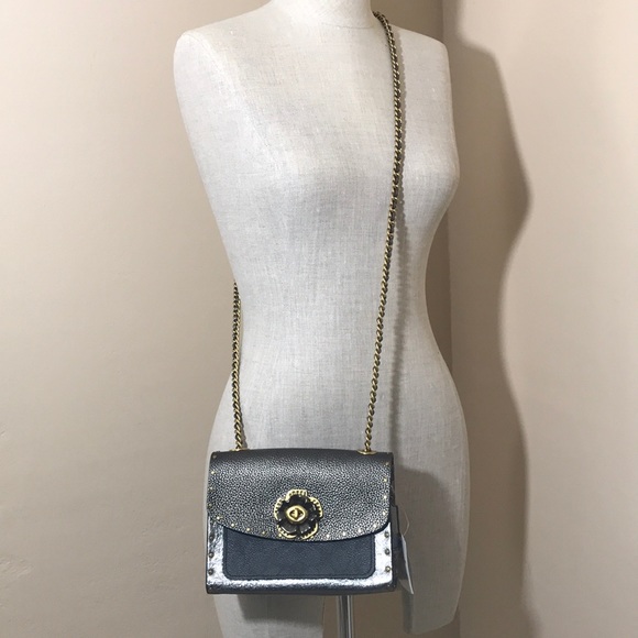 Coach Parker metallic snake detail rivets tea rose - Picture 2 of 8